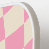 Checkerboard Groovy Retro naam Pickleball Paddle (Links Detail)