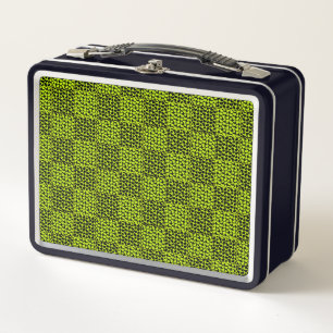 Checkerboard harten patroon in Lime Green
