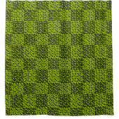 Checkerboard harten patroon in Lime Green Douchegordijn (Voorkant)