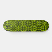 Checkerboard harten patroon in Lime Green Skateboard (Horizontaal)