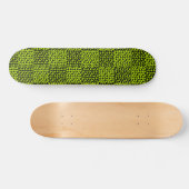 Checkerboard harten patroon in Lime Green Skateboard (Horizontaal)