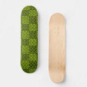 Checkerboard harten patroon in Lime Green Skateboard (Voorkant)