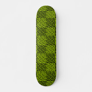 Checkerboard harten patroon in Lime Green Skateboard
