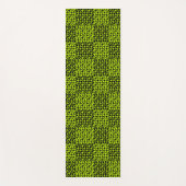Checkerboard harten patroon in Lime Green Yogamat (Voorkant)