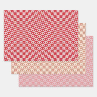 Checkerboard Heart Wrapping Paper - Tonaal Roze