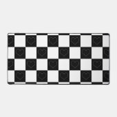 Checkerboard Hearts in zwart-wit Bureaumat (Voorkant)