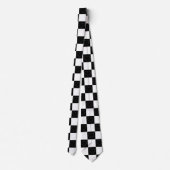 Checkerboard Hearts in zwart-wit Stropdas (Achterkant)