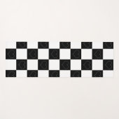 Checkerboard Hearts in zwart-wit Yogamat (Voorkant (horizontaal))