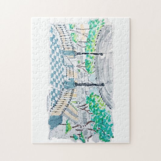 Checkerboard Kiosk Park View Legpuzzel (Verticaal)