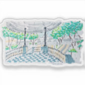 Checkerboard Kiosk Park View Sticker (Voorkant)