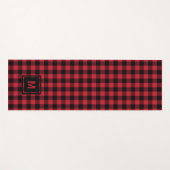 Checkerboard Masculine Plaid Pattern Monogram  Yogamat (Voorkant (horizontaal))