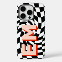 Checkerboard Monogram Retro Initialen