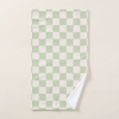 Checkerboard Pastel Groen Geruite Sage Check Bad Handdoek (Handdoek)