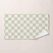 Checkerboard Pastel Groen Geruite Sage Check Bad Handdoek (Handdoek)