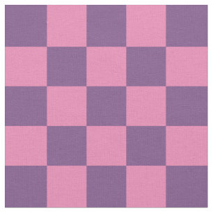 Checkerboard Patroon in roze en Paarse Stof