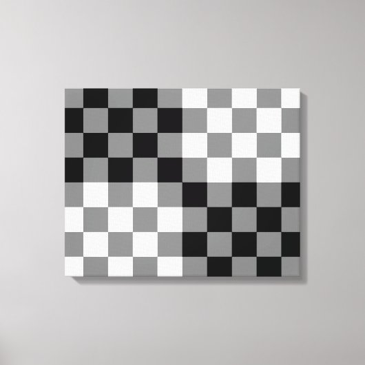 CHECKERBOARD PATTERN CANVAS AFDRUK (Voorkant)