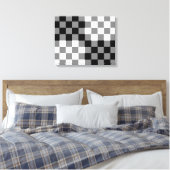 CHECKERBOARD PATTERN CANVAS AFDRUK (Insitu (Slaapkamer))