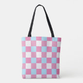 Checkerboard Pattern Tote Draagtas (Achterkant)