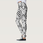 Checkerboard Pizzeria Pizzeria Vrouw Chef Leggings (Links)