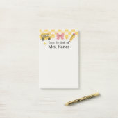 Checkerboard Teacher Gepersonaliseerde Post-IT-not Post-it® Notes (Op bureau)