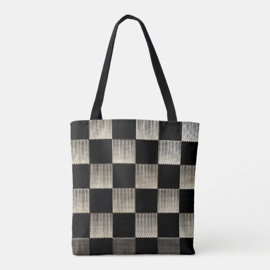 Checkerboard Textured Art Tas (Achterkant)