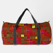 "Checkered Affair" (Grote) Duffel Tas (Achterkant)