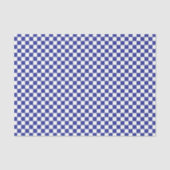Checkered Blue and White Tissue Paper Tissuepapier (Voorkant)