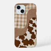 Checkered Brown Wavy Mocha Aesthetic Cow Print Cut (Verso)