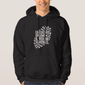 Checkered Dreams and Redline Schemes Wavy Text Hoodie (Voorkant)