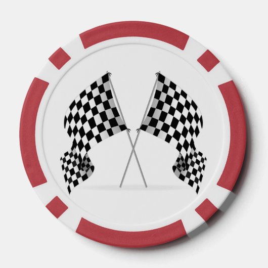 Checkered Flag Design Poker Chips (Achterkant)