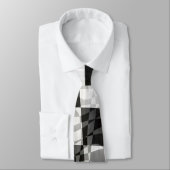 checkered,geometric,abstract,checks,pattern,distor stropdas (Gebonden)