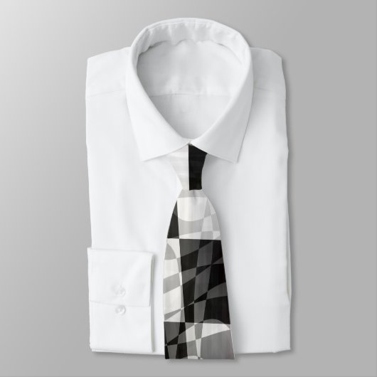 checkered,geometric,abstract,checks,pattern,distor stropdas (Gebonden)