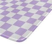 Checkered Lavender and White Snijplank (Hoek)