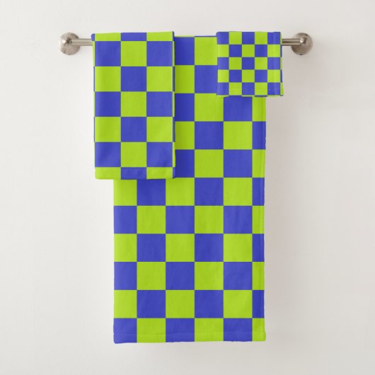 Checkered Lime Green and Blue (En situation)