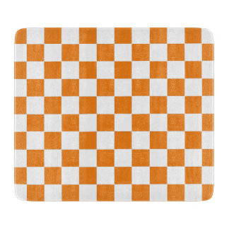 Checkered Orange and White Snijplank