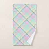 Checkered pattern of caramel colors. (Serviette à main)