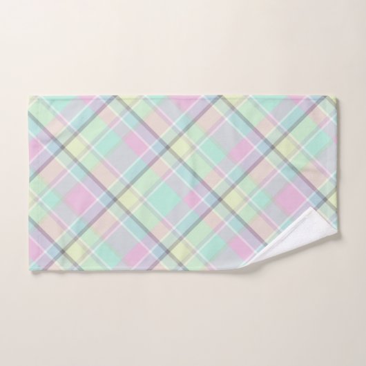 Checkered pattern of caramel colors. (Serviette à main)