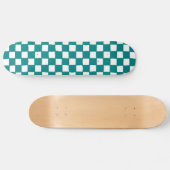 checkered pattern (teal) skateboard (Horizontaal)