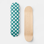 checkered pattern (teal) skateboard (Voorkant)