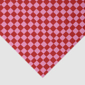 Checkered Red and Hot Pink  Tissue Paper Tissuepapier (Detail)