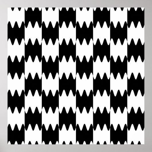 Checkered Sine Waves Poster (Voorkant)