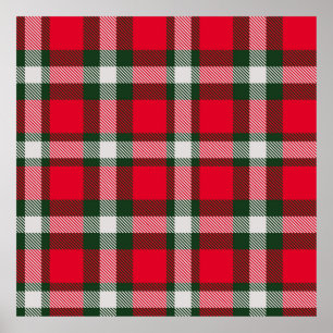 Checkered Tartan Seamless Design Backgroun Poster