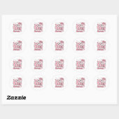 Checkered Valentine Cute Six Seven 6 7 Meme Teens  Ronde Sticker (Vel)