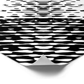 Checkered Wave Distortion Mirrored 8x8x Poster (Hoek)