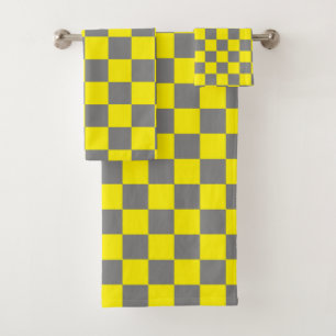 Checkered Yellow and Charcoal Grey