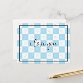 Checkers en harten briefkaart