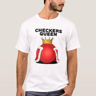 Checkers Queen Boardgames Board T-shirt