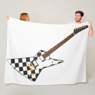 CHECKERS ROCK ELEKTRISCHE GITAAR FLEECE DEKEN