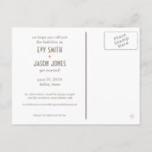 Checkers + Stippen- Aangepaste Save the Date - Kor Aankondigingskaart (Achterkant)