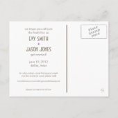 Checkers + Stippen- Aangepaste Save the Date - Lav Aankondigingskaart (Achterkant)